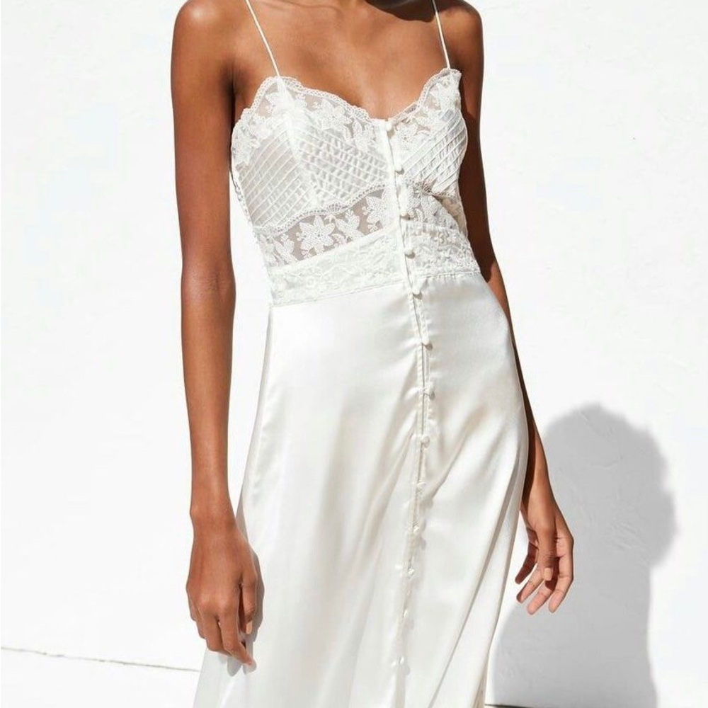 Zara white slip dress